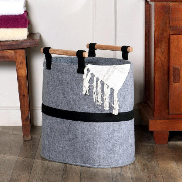 Buy Rayah Felt Storage Basket Laundry Basket from Vaaree