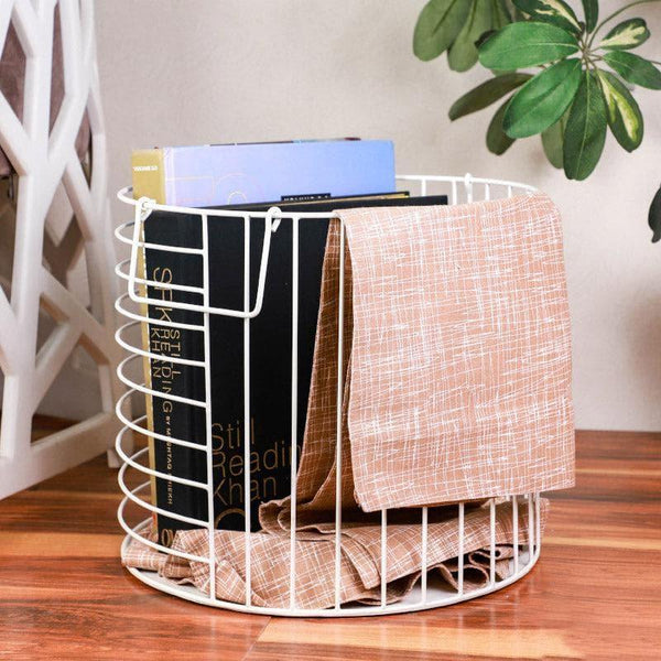 Buy Round Iron Weave Laundry Basket Laundry Basket from Vaaree