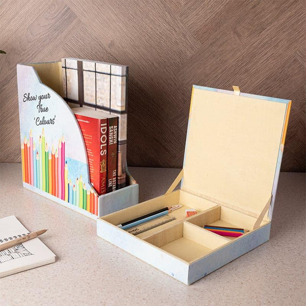 Buy Color Crayon Organiser Set (Doodle Collection) - Set Of Two Magazine Holder from Vaaree