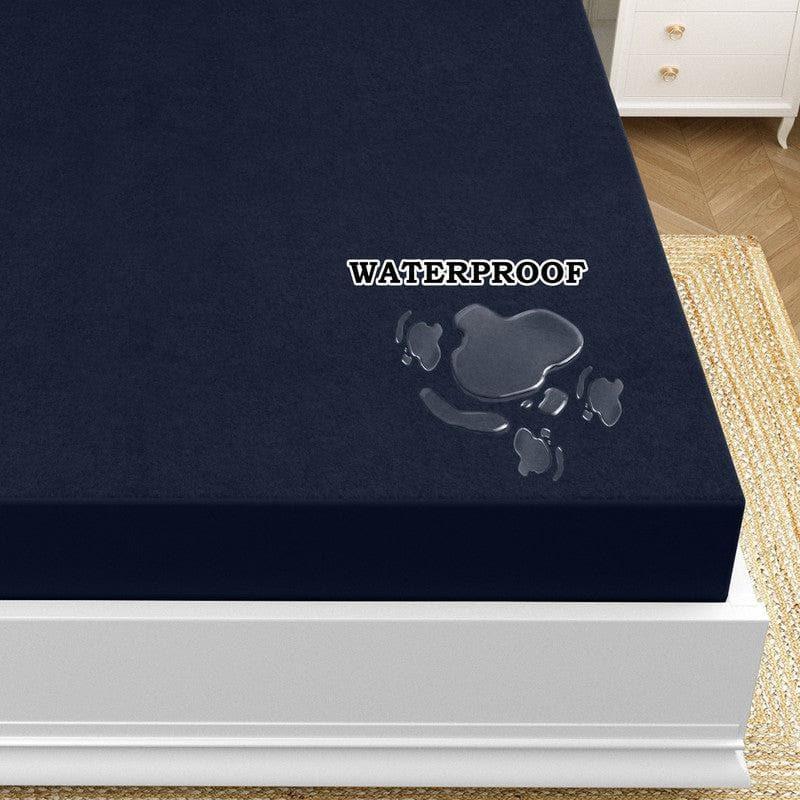 Buy Medina Waterproof Mattress Protector - Dark Blue Mattress Protector from Vaaree