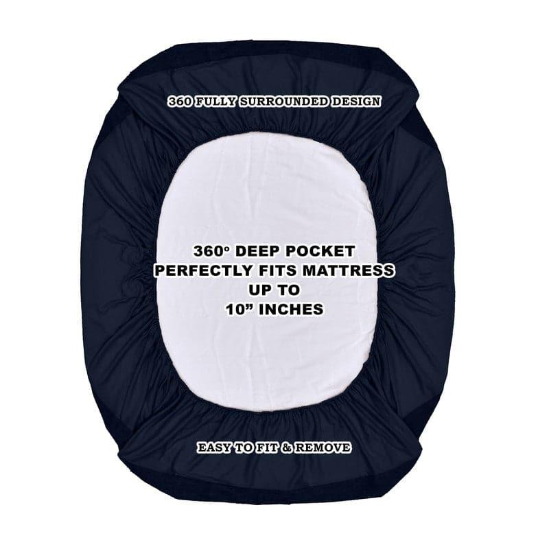 Buy Medina Waterproof Mattress Protector - Dark Blue Mattress Protector from Vaaree