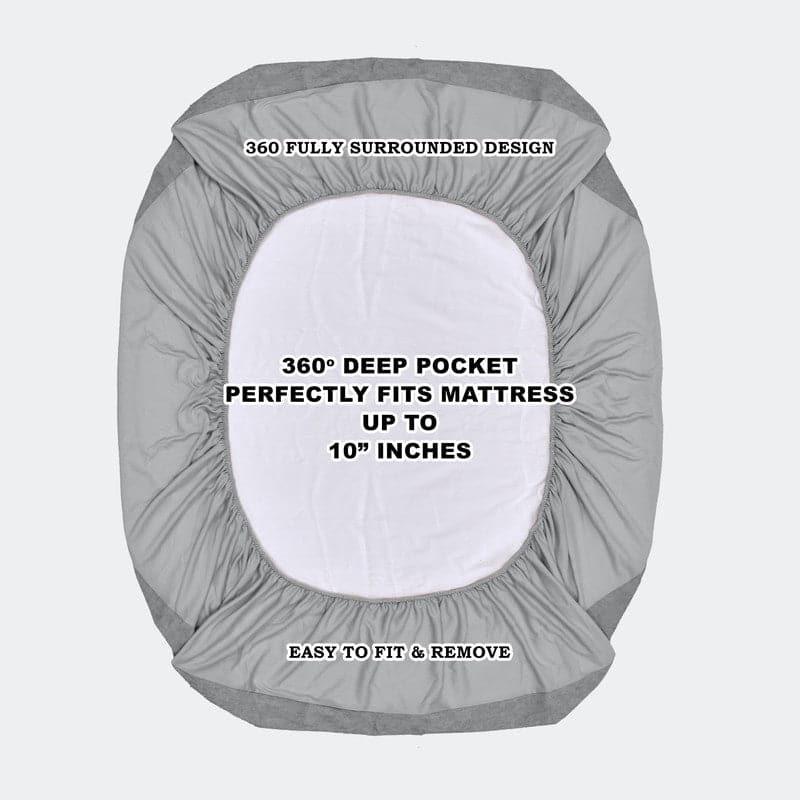 Buy Medina Waterproof Mattress Protector - Grey Mattress Protector from Vaaree