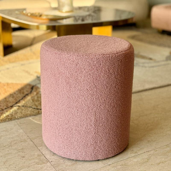 Buy Minerva Boucle Pouffe - Pink Ottomans & Pouffe from Vaaree