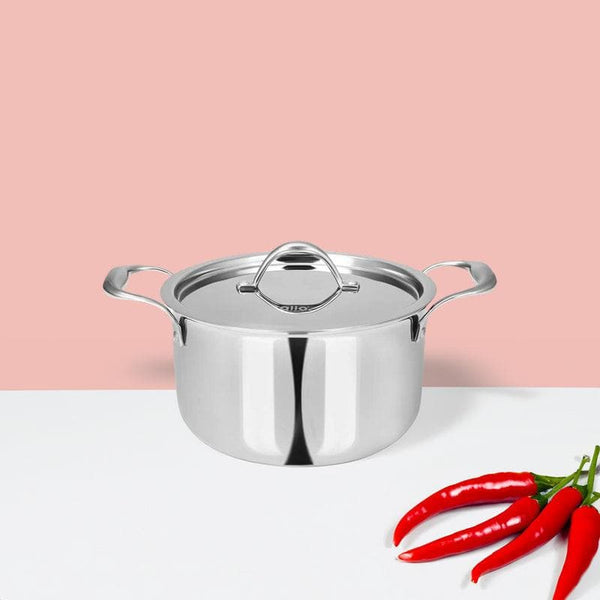 Buy Betto Induction Safe Cooking Pot With Lid - 3600 ML / 8 Inches Cooking Pot from Vaaree