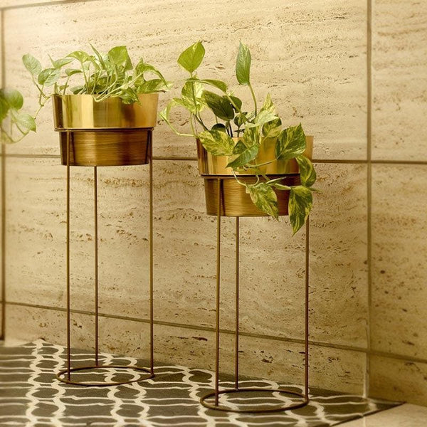 Buy Buckety Metal Planter - Set Of Two Pots & Planters from Vaaree