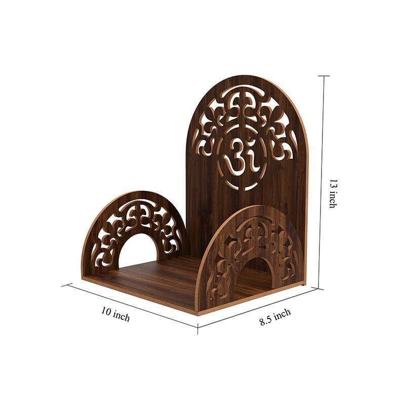 Buy Religious Heaven Door Wall Mandir - Brown Shelves from Vaaree