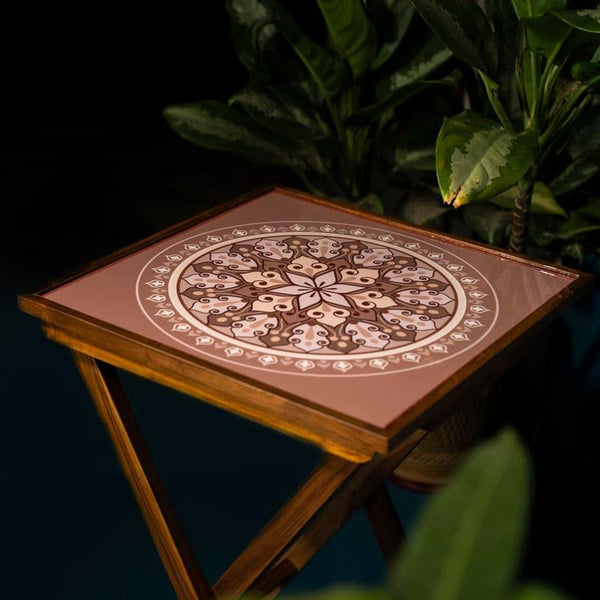 Buy Maga Floral Foldable Accent Table Side & Bedside Tables from Vaaree