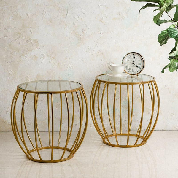 Buy Merha Round Accent Table - Set Of Two Side & Bedside Tables from Vaaree