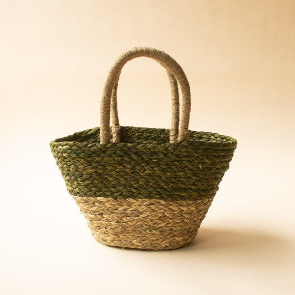 Buy Welo Natural Fiber Basket - Green Storage Basket from Vaaree