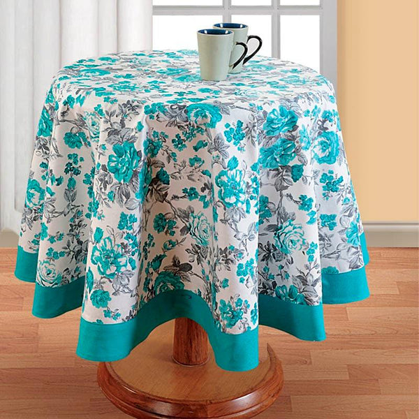 Buy Delphinium Flora Round Table Cover - Six Seater Table Cover from Vaaree