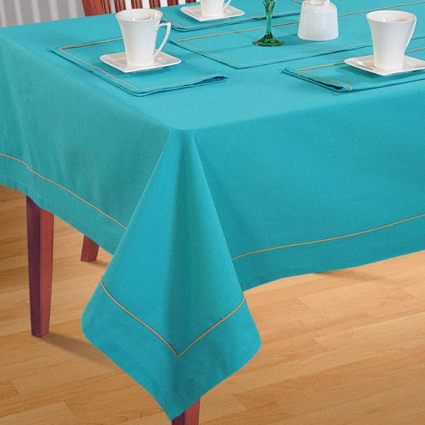 Buy Pristine Solid Table Cover (Blue) - Six Seater Table Cover from Vaaree