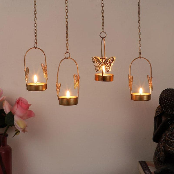 Titli Hanging Tealight Candle Holder - Set Of Four - 1