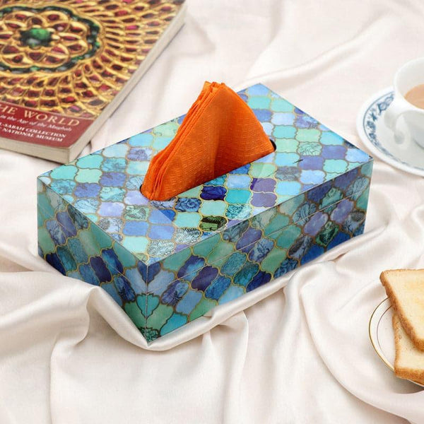 Buy Blue Dew Tissue Box Tissue Holder from Vaaree