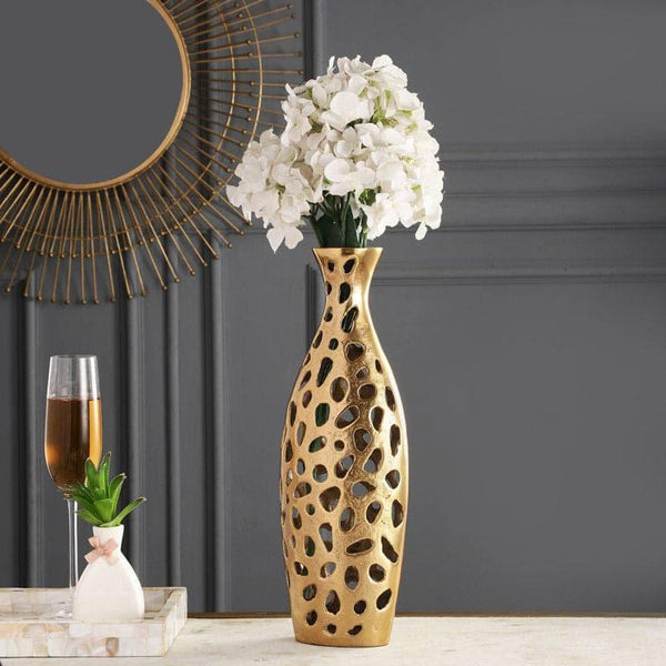 Buy Cleome Charm Vase (Big) - Gold Vase from Vaaree