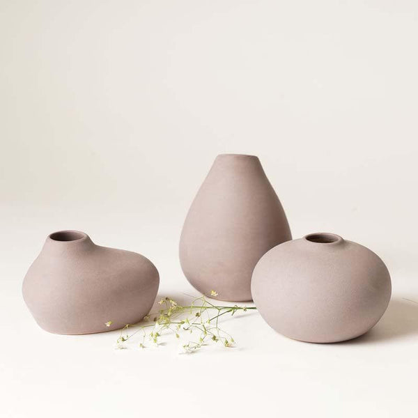 Buy Esoteric Vases (Purple) - Set of Three Vase from Vaaree