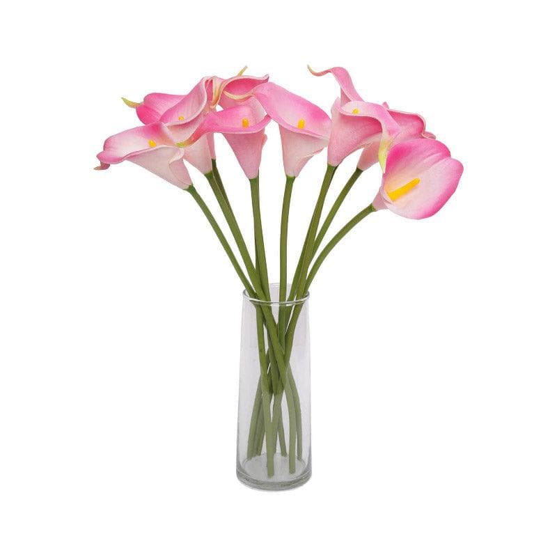 Buy Faux Calla Lily Bunch With Vase - Set Of Ten Vase from Vaaree