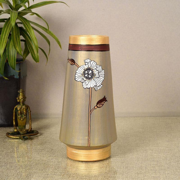 Buy Golden Glam Terracotta Vase Vase from Vaaree