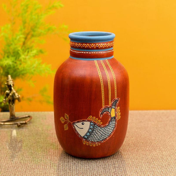 Buy Kishore Tribal Terracotta Vase Vase from Vaaree