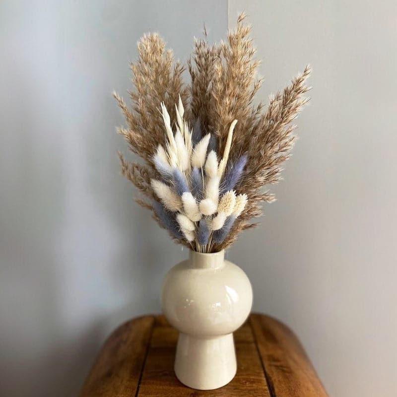 Buy Mushroom Vase With Naturally Dried Flower Bunch Vase from Vaaree