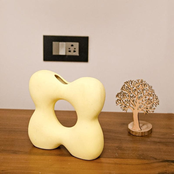 Buy Whimsy Flora Vase - Yellow Vase from Vaaree