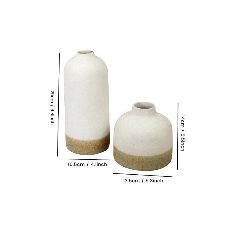 Buy Yosei Ceramic Vase - Set Of Two Vase from Vaaree