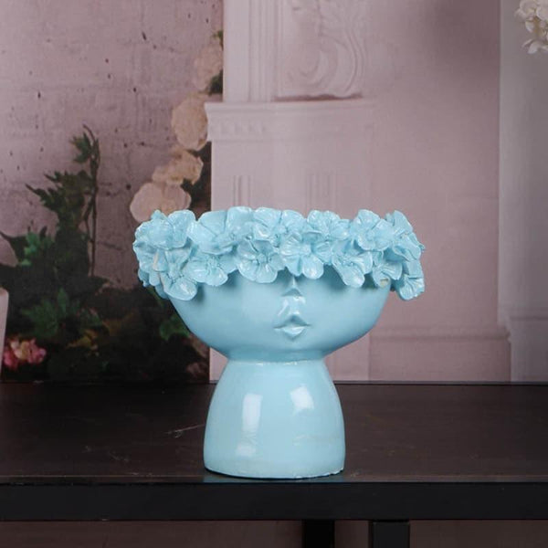 Buy Yukito Pout Vase - Blue Vase from Vaaree