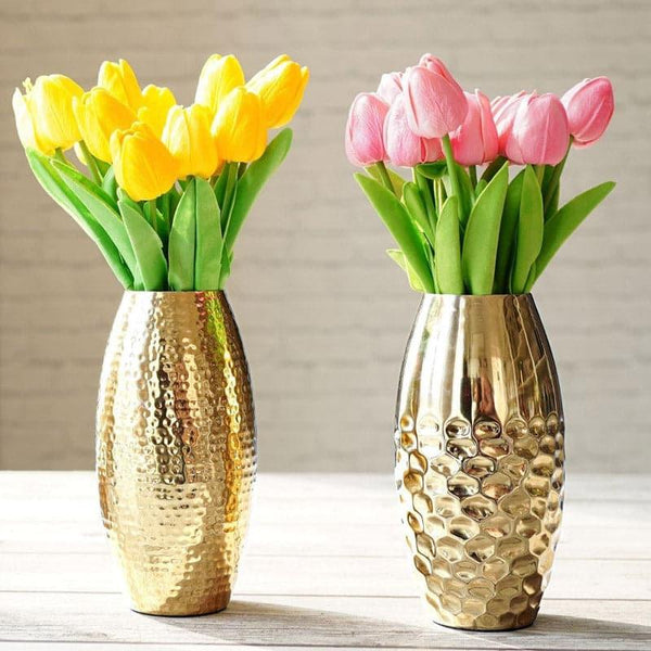 Buy Zoery Metal Vase - Set Of Two Vase from Vaaree