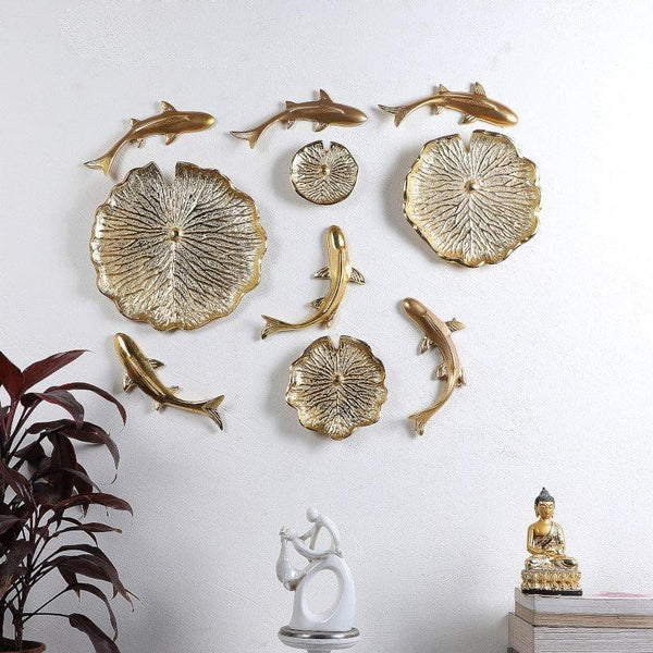 Buy Aqua Dance Wall Accent - Set Of Ten Wall Accents from Vaaree