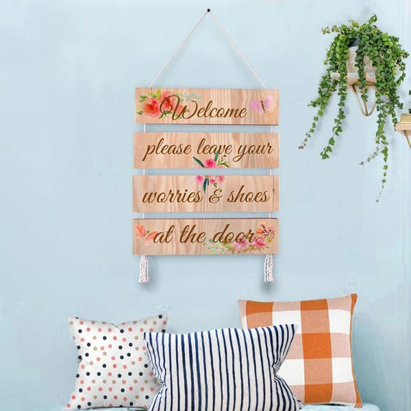 Buy Be Positive Welcome Handpainted Wall Hanging Wall Accents from Vaaree