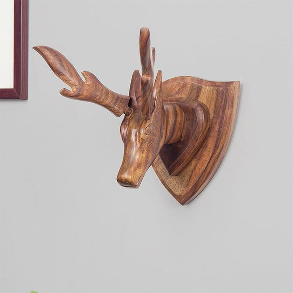 Buy Deer Gaze Wooden Wall Accent Wall Accents from Vaaree