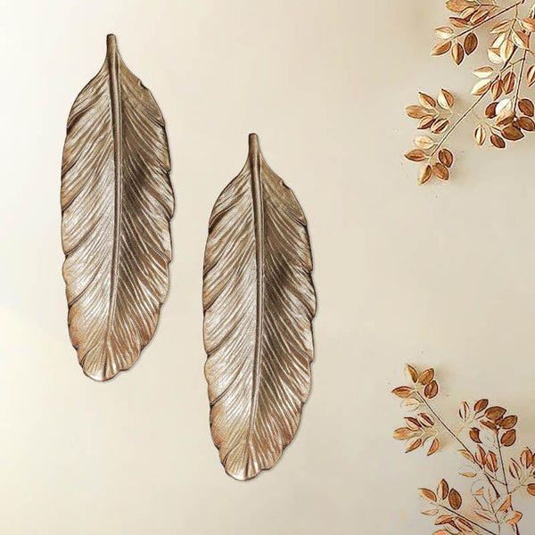 Buy Feathery Wall Decor - Set Of Two Wall Accents from Vaaree