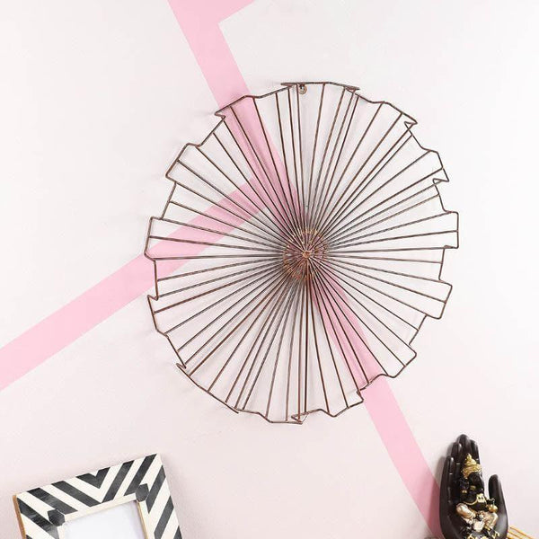 Buy Flowery Circle Wall Decor - Copper Wall Accents from Vaaree