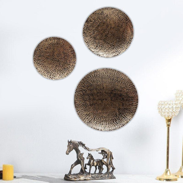 Buy Hamo Dot Hammered Wall Accent - Set Of Three Wall Accents from Vaaree