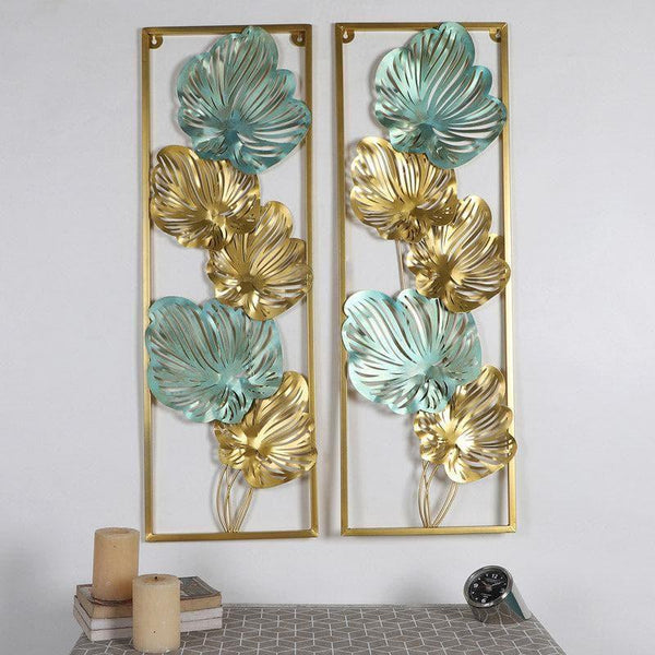 Buy Leafy Loaf Wall Accent - Set Of Two Wall Accents from Vaaree