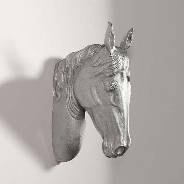 Buy Silver Horse Face Wall Accent Wall Accents from Vaaree