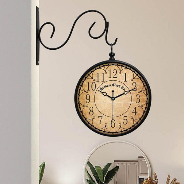 Buy Augusta Double Sided Vintage Station Clock Wall Clock from Vaaree