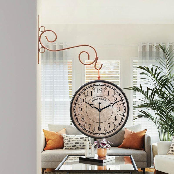 Buy Benton Double Sided Vintage Station Clock Wall Clock from Vaaree