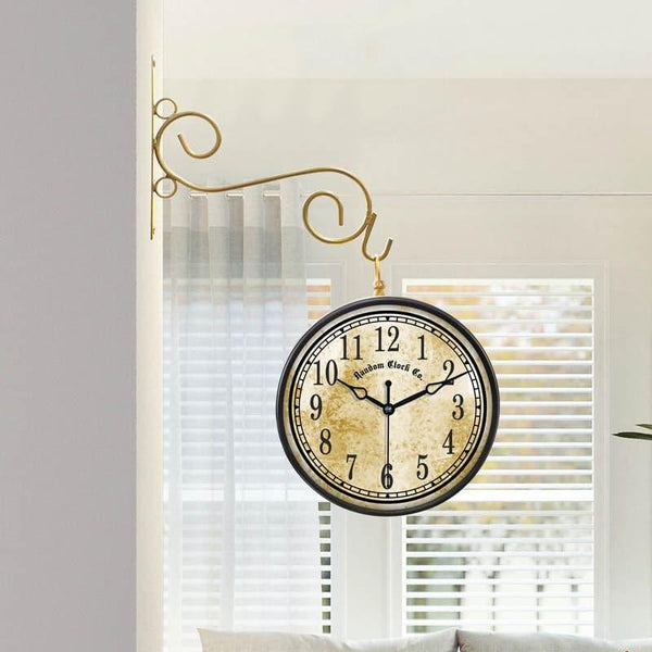 Buy Caden Double Sided Vintage Station Clock Wall Clock from Vaaree