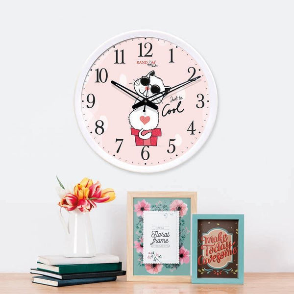 Buy Cool Cat Wall Clock - White Wall Clock from Vaaree