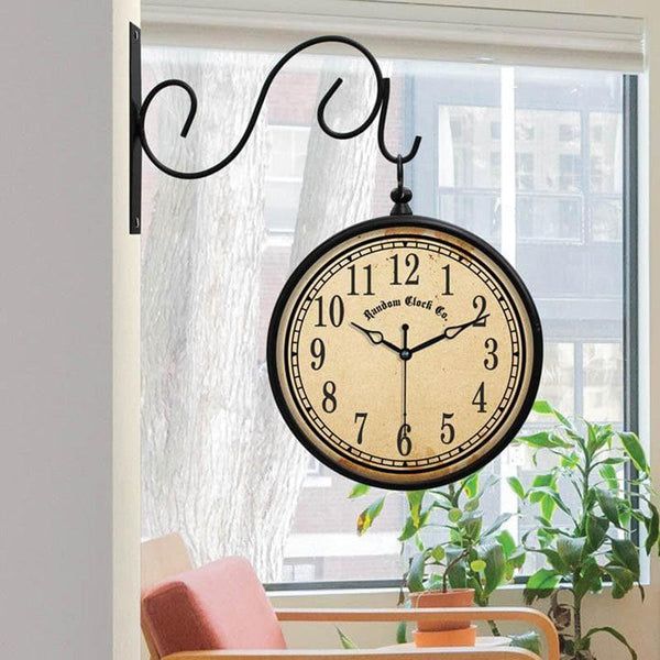 Buy Harriet Double Sided Vintage Station Clock Wall Clock from Vaaree