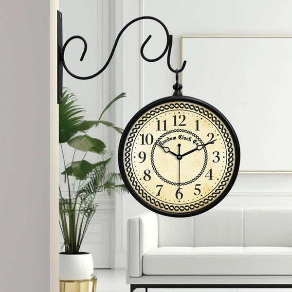 Buy Hildegard Double Sided Vintage Station Clock Wall Clock from Vaaree