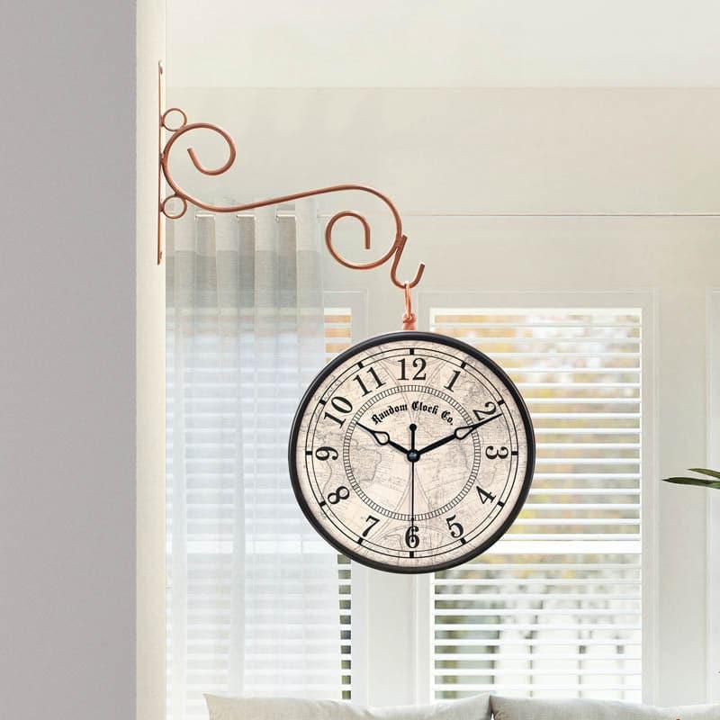 Buy Huntley Double Sided Vintage Station Clock Wall Clock from Vaaree