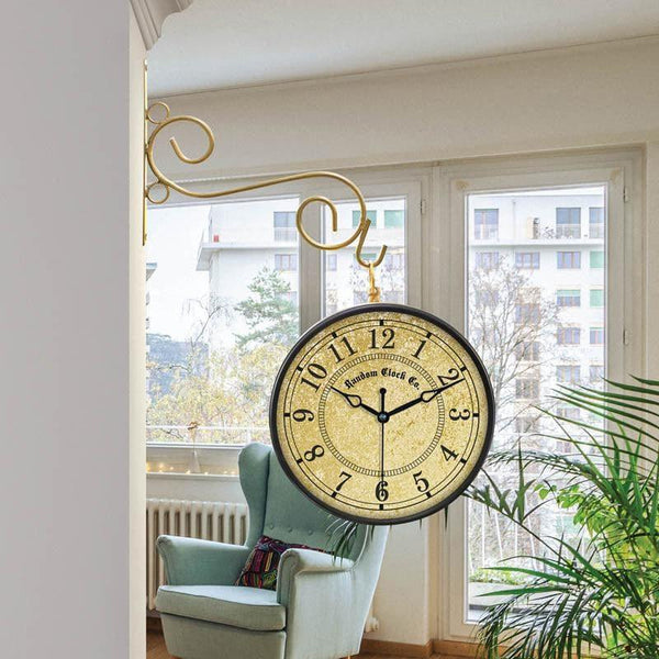 Buy Hutton Double Sided Vintage Station Clock Wall Clock from Vaaree