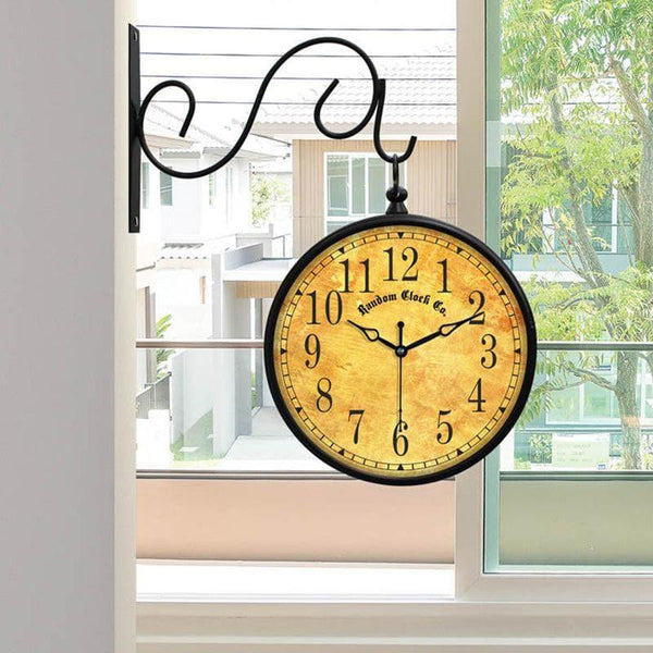 Buy Paulette Double Sided Vintage Station Clock Wall Clock from Vaaree