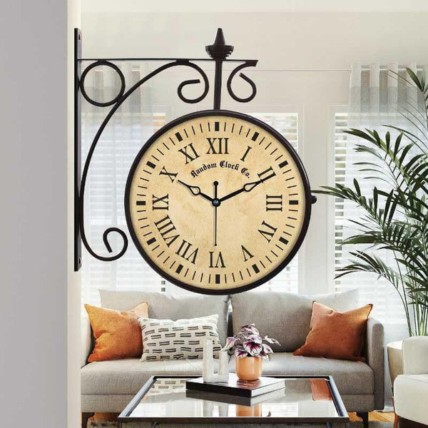 Buy Retro Double Sided Station Wall Clock Wall Clock from Vaaree