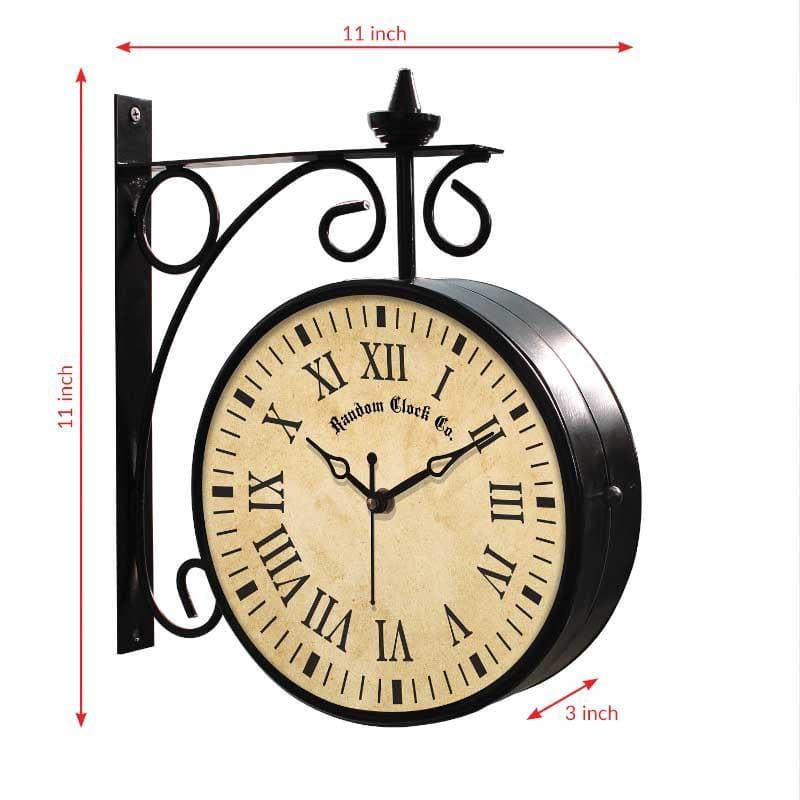 Buy Retro Double Sided Station Wall Clock Wall Clock from Vaaree