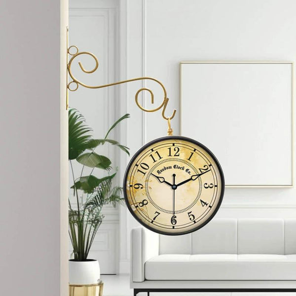 Buy Vaughen Double Sided Vintage Station Clock Wall Clock from Vaaree