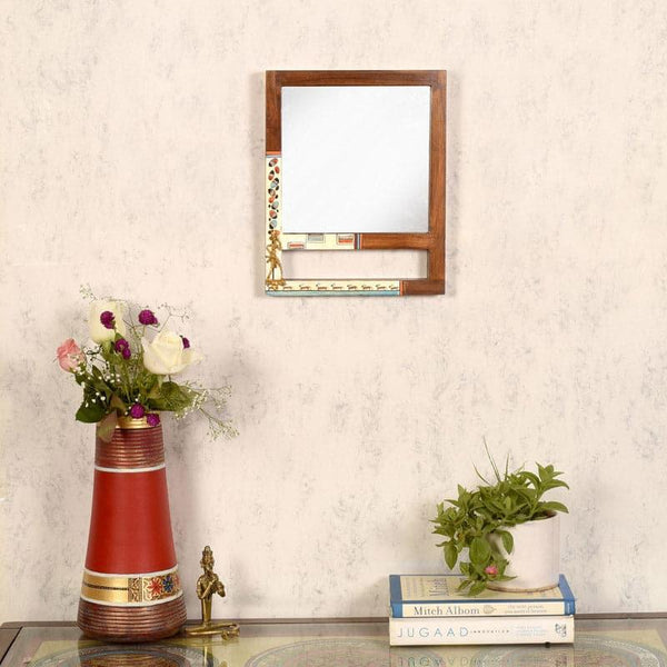 Buy Brada Wooden Mirror Wall Mirror from Vaaree