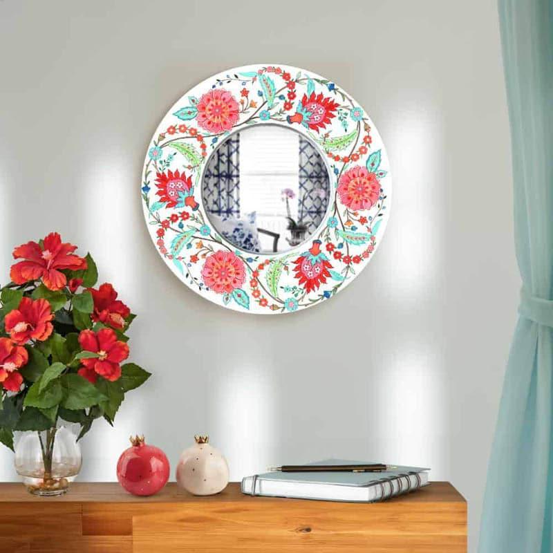 Buy Chadreya Bloom Designer Handpainted Mirror Wall Mirror from Vaaree