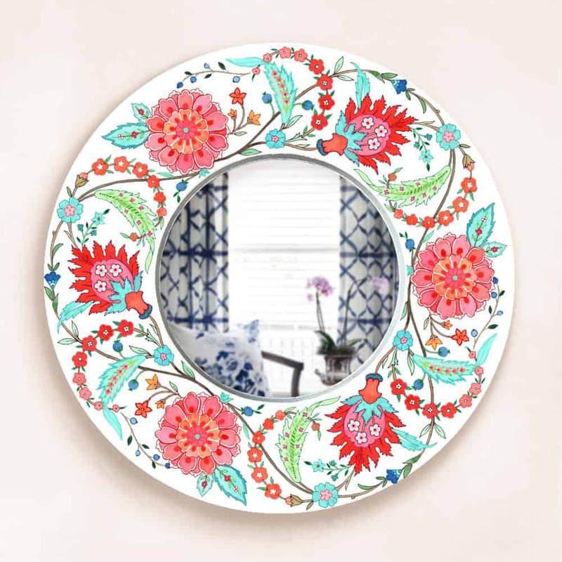 Buy Chadreya Bloom Designer Handpainted Mirror Wall Mirror from Vaaree